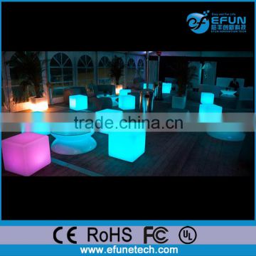 rgb color illuminated bar/party furniture,dmx portable outdoor led cube light