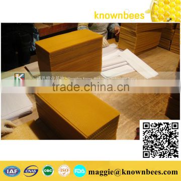 wholesale Apiculture beekeeping 100% pure beeswax comb foundation sheet