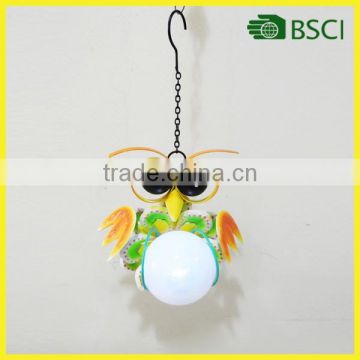 special design owl solar powered decoration garden balls light for wall decor