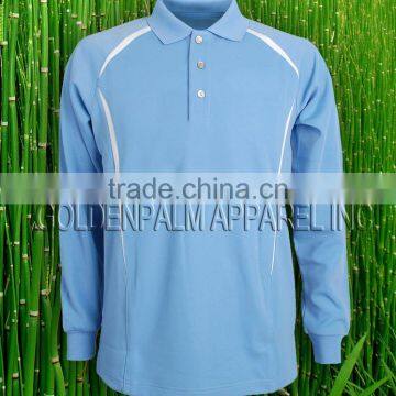 2013 Men's Pique Long Sleeves Golf Shirt
