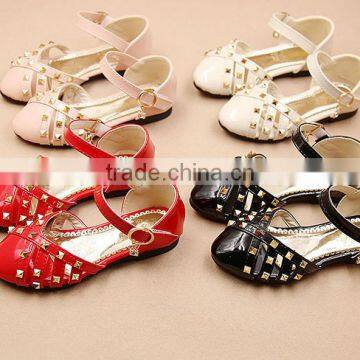 FC11062 Korean 2017 new style rivet flat girl sandals princess shoes