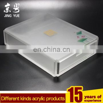 Hotel Supplies frosted pmma plexiglass acrylic box with drawer