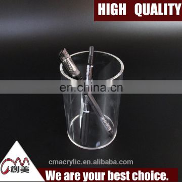 Hot sale concise style clear round acrylic office desktop pen holder