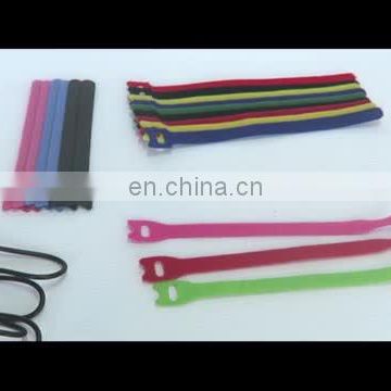 Custom logo durable colorful hook and loop cable tie