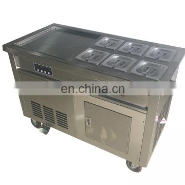 2018 New Style -30 C Degree Double Pan Roll Cold Plate Fried Ice Cream Machine Copper Pan Machine