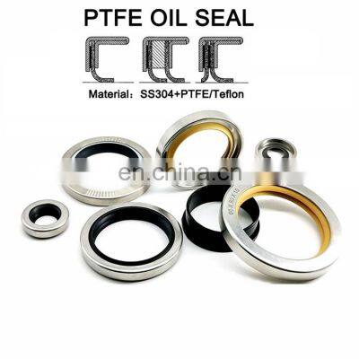 Metal Case Air Compressor Rotary Lip PTFE Shaft Seal Stainless Steel Oil Seal PTFE