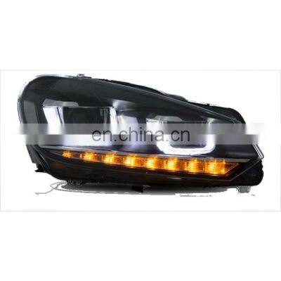 Tuning Headlight For Golf MK6 2010-2014 Head Lamp For Golf 6 Dynamic Drl