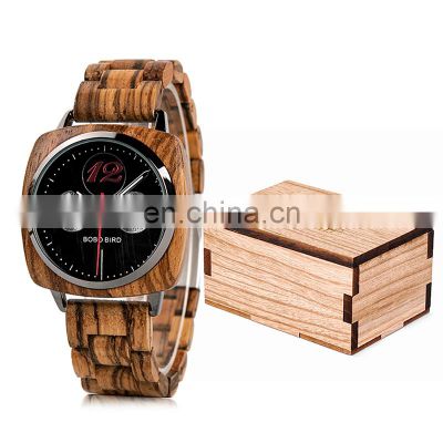 Hot sale Men Wrist Watch Waterproof Watches with Week Date Display Gift Wood Box Accept Dropshipping