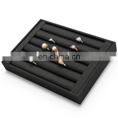 Factory wholesale jewelry organizer tray jewelry leather ring display