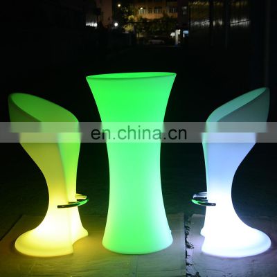 led furniture /Led PE Light Up Chair for Restaurant Discotheque Pub Used Glowing Bar Table