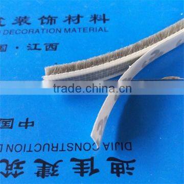 Sliding glass door seal wool pile weatherstrip with self-adhesive