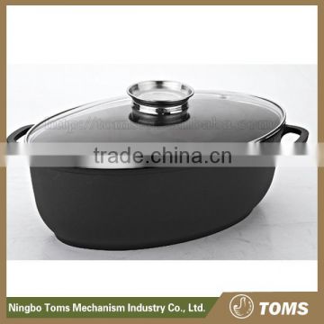 China Wholesale 40cm aluminum roaster with glass lid
