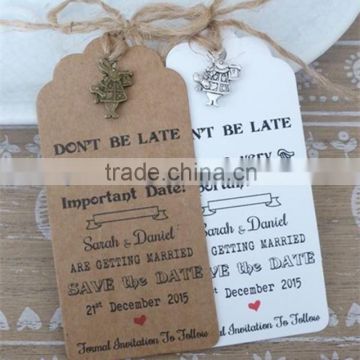 Hot sale lovely & personalized kraft paper wedding invitations