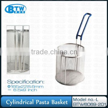 cylinder stainless steel pasta basket (L-BTW6069-201)