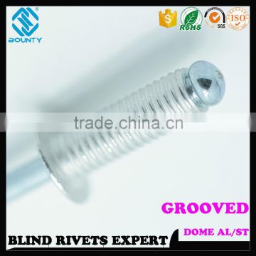 HIGH QUALITY FACTORY DOME HEAD ALUMINUM GROOVED BLIND RIVETS