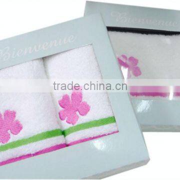 2013 flower embroidery cotton towel