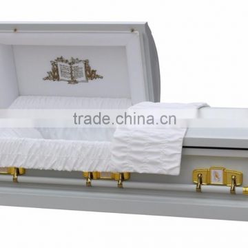 Metal book panel casket and coffin