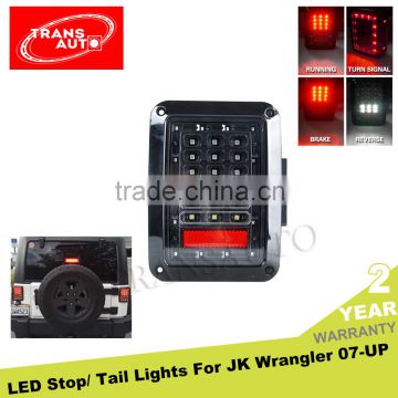 12/24V DOT Black LED Jeep Tail Light for Jeep Wrangler JK