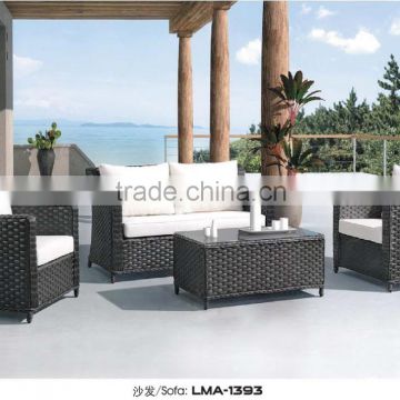 outdoor furniture high back rattan sofa set