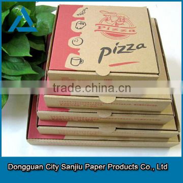 All size Foldable cheap pizza paper box for take-out