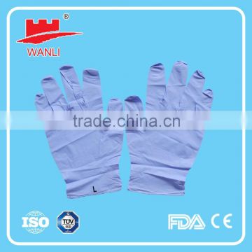 Disposable blue nitrile gloves