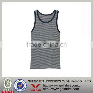 100% coton striped tank tops for man