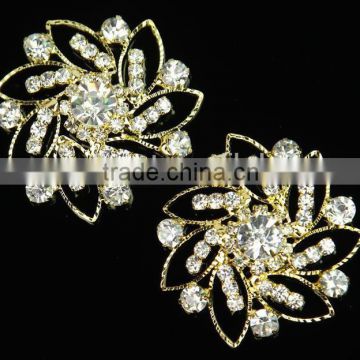 Cheap Golden Bling Crystal Latest Shank Buttons for Apparel RNK214J