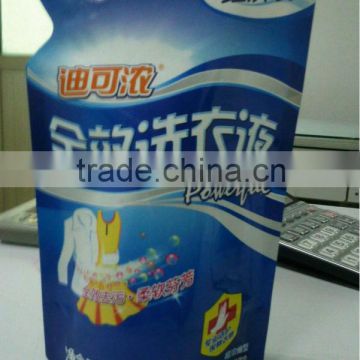 stand up spout bags for detergent packaging