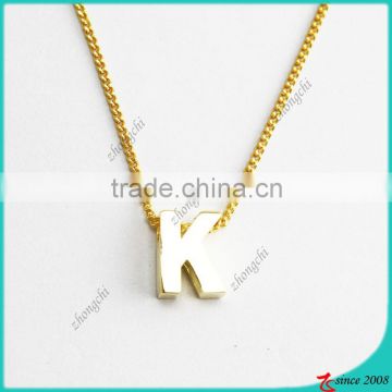 Simple K Alphabet Initial Necklace
