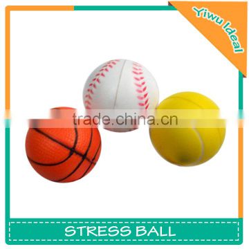 Eco-friendly Squeeze Relief Foam PU Sports Stress Balls
