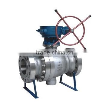 Flanged End Carbon Steel Trunnion-mounter fixed ball valve