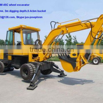cheap wheel excavator, hydraulic small excavator