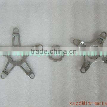 Customed XACD titanium spider with five hole or four hole Ti spider match ISIS crank or taper squared titanium spider
