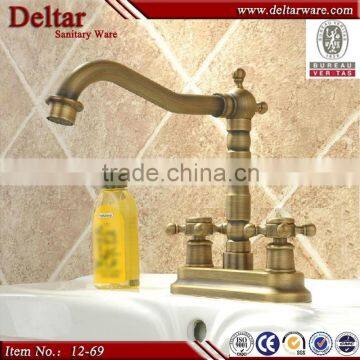 low price countertop basin faucets, china basin faucet dolphin faucet, double handles basin faucet