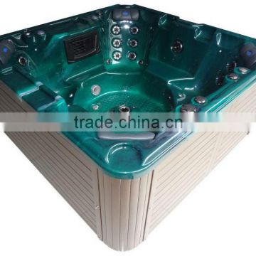 pop-up lcd tv outdoor hot tub used for 7 Person with shoulder neck massage jets
