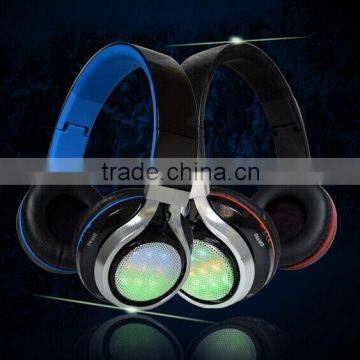 Led bluetooth headphone with Led wireless headset