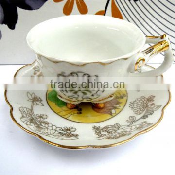Luxus Porcelain Ceramic tea cup and saucer set