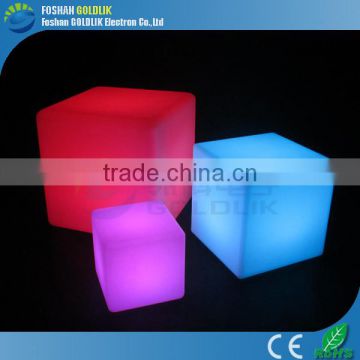 2014 New Invention Color Changing Rechargable LED Cube, LED Cube Light for Bar/Cafe/Garden/Home Decoration