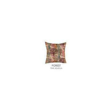 18 X 18 Forest Decorative Jacquard Pillow Cover Custom Brown With Invisible Zipper