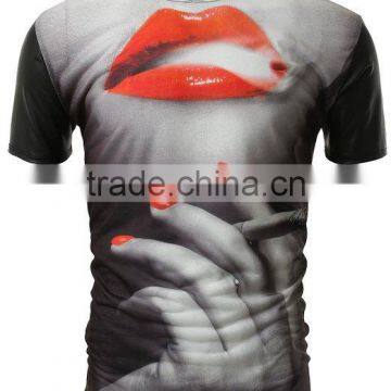 2015 wholesale high quality custom 3d t-shirt print