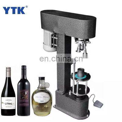 YTK-DK-50/D Semi Automatic Desktop Whisky Wine Bottle Metal Cap Corking Capping Sealing Locking Machine For Foods