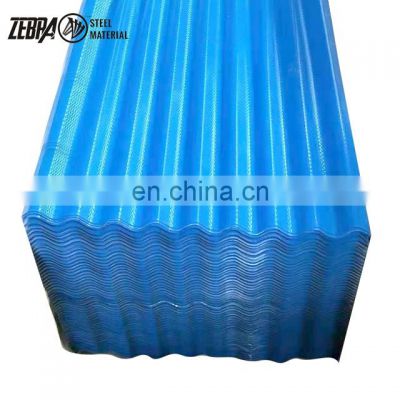 Corrugated galvanised roofing sheets galvanized waved iron roof blue color steel tile