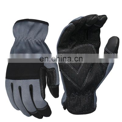 Microfiber Anti-slip Box Handling PVC Dotted Gloves Gas Drilling Glove