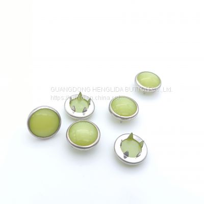 HLD factory custom color 18L pearl Prong snap button for garment