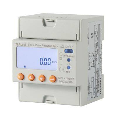 Acrel ADL100-EYZ Prepayment Meter Single Phase Complete Electrical Parameter Measurement Support Radio Frequency Card And Online