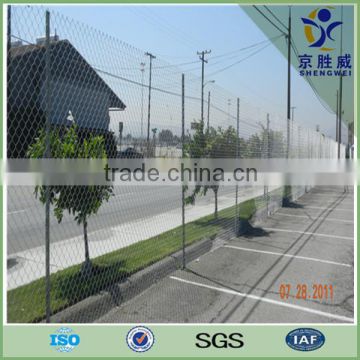 PVC coating 5*5cm chain link fence for school site