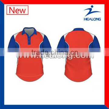 100% Polyester Sublimation Team Cricket Jerseys Uniform Shirt