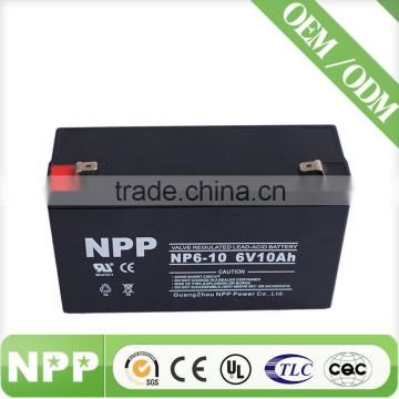 6v10AH high quality hot sale Sealed Lead Acid Battery rechargeable for emergency light