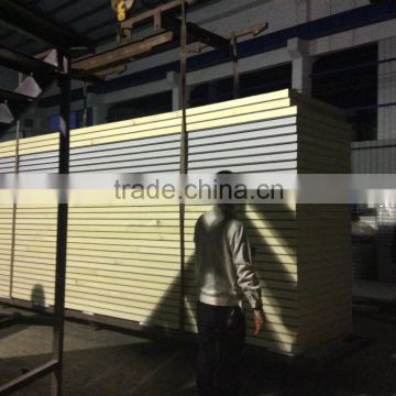 Factory Price Good quality Colorbond PU Polyurethane Sandwich Wall panels, Outdoor Wall Panel for cold house
