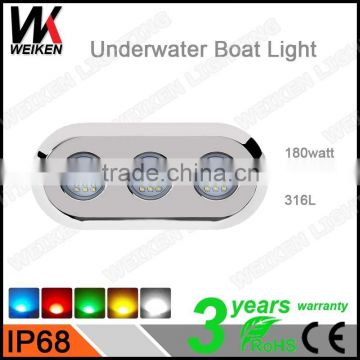 wholesale outdoor 12 volt 180w led underwater dock lights for swimming pool